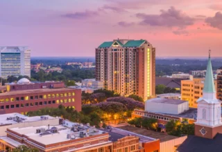 Tallahassee neighborhood skyline